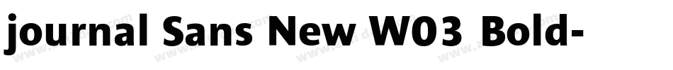 journal Sans New W03 Bold字体转换